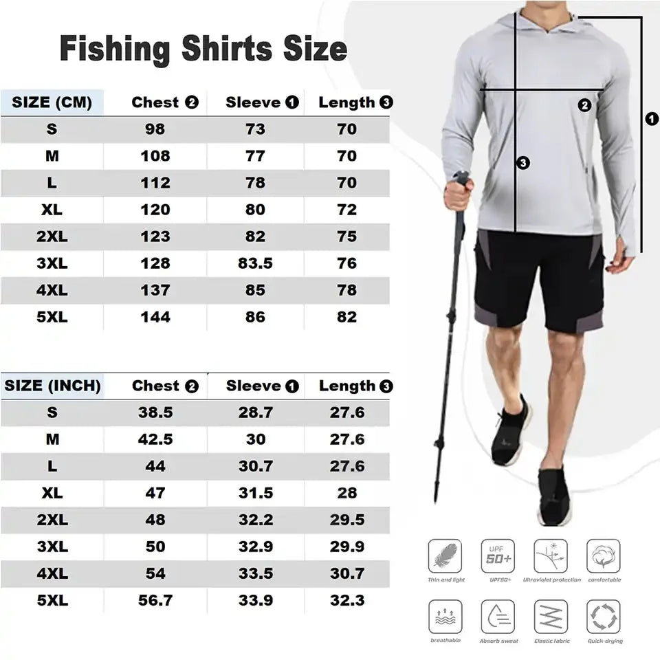 Performance Red UPF 50+ Long Sleeve Fishing Shirt