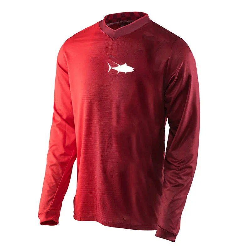 Hot Blue UV Protection Long Sleeve Fishing Shirt