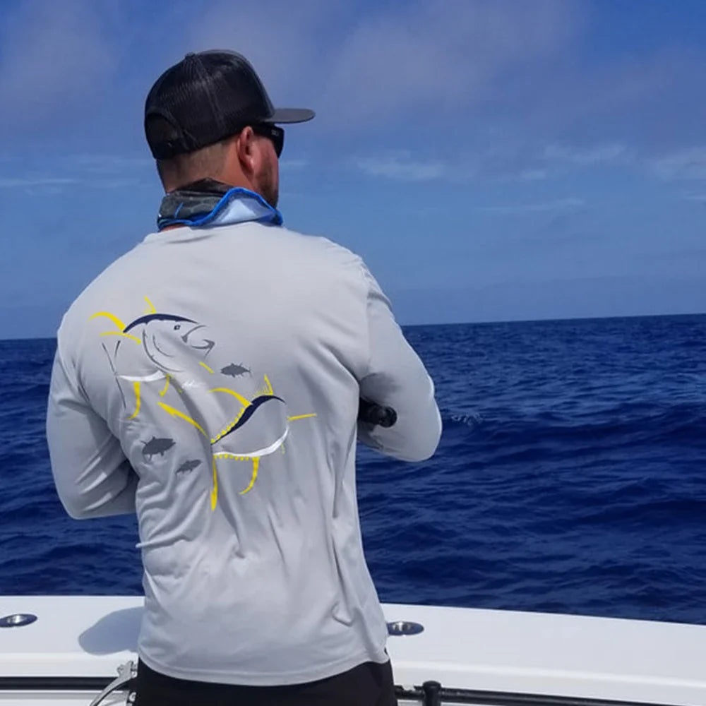 Ocean Navy Blue UV Protection Fishing Shirt