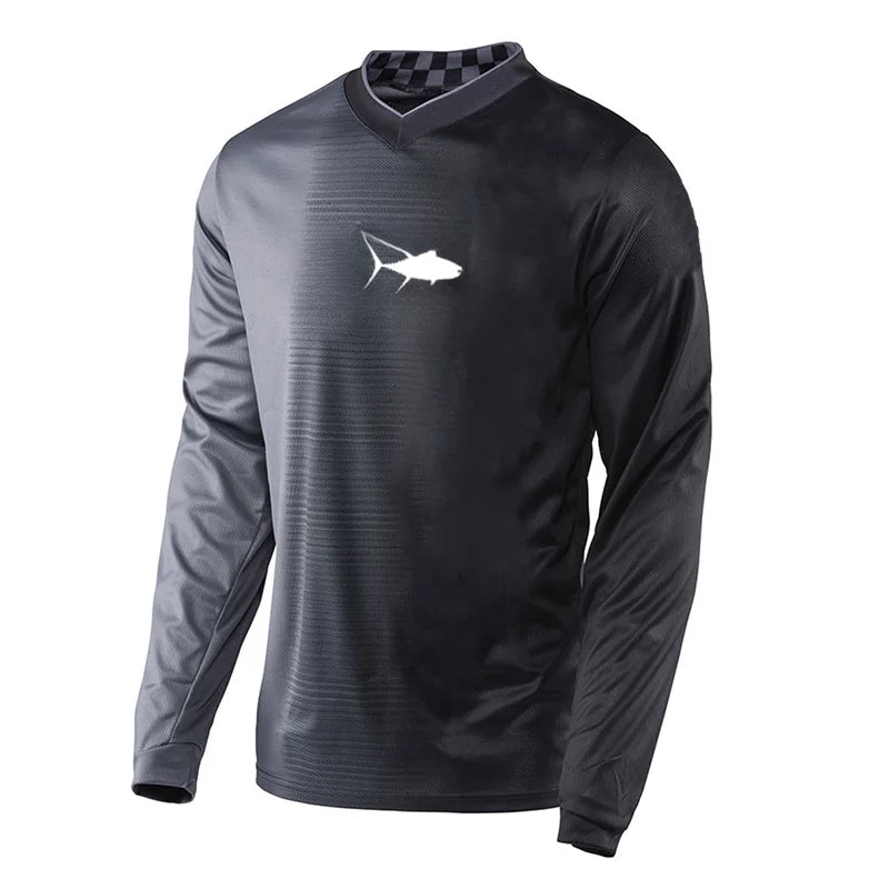 Hot Blue UV Protection Long Sleeve Fishing Shirt